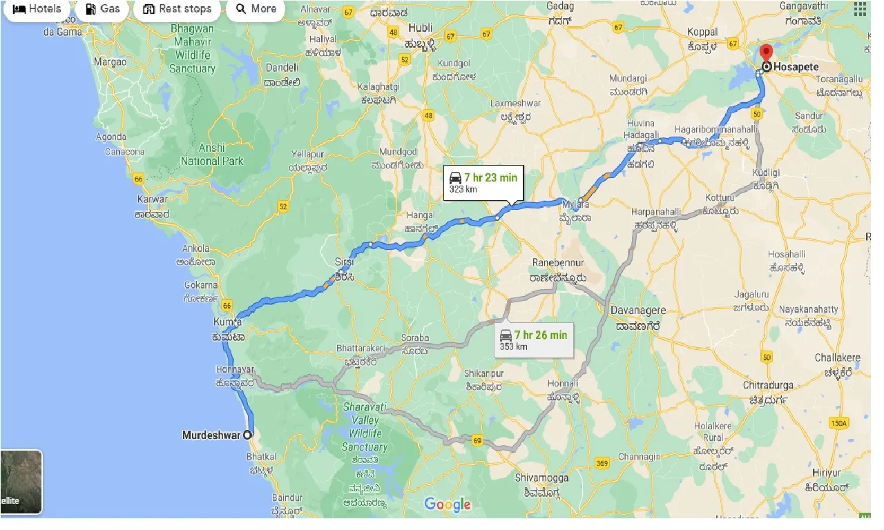 murdeshwar-to-hospet-taxi