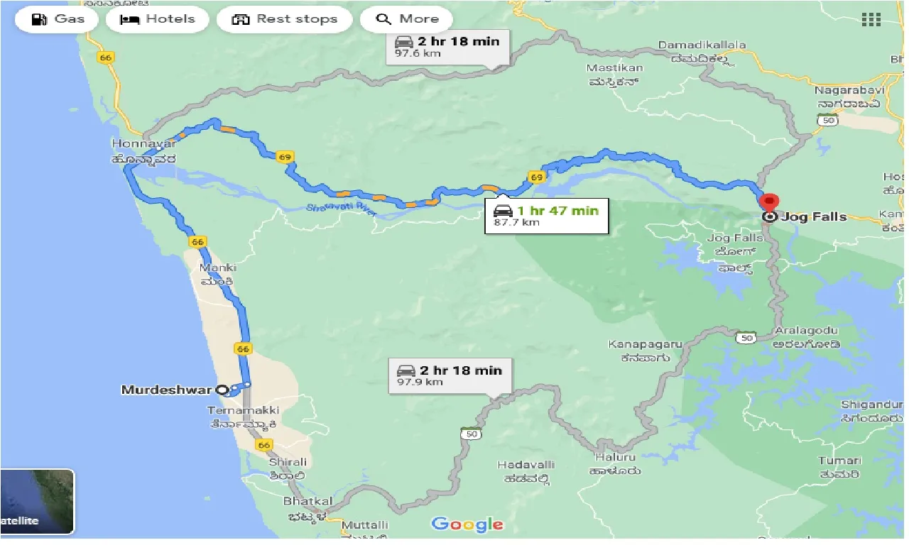 murdeshwar-to-jog-falls-one-way