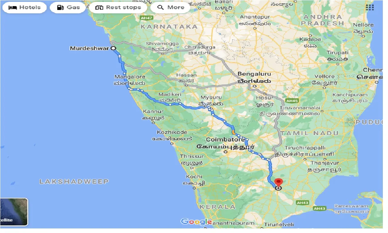 murdeshwar-to-madurai-one-way
