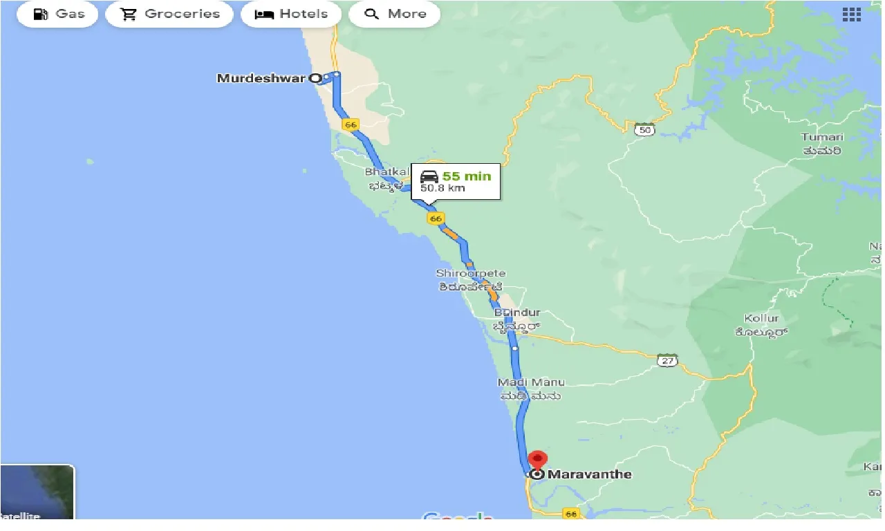 murdeshwar-to-maravanthe-one-way