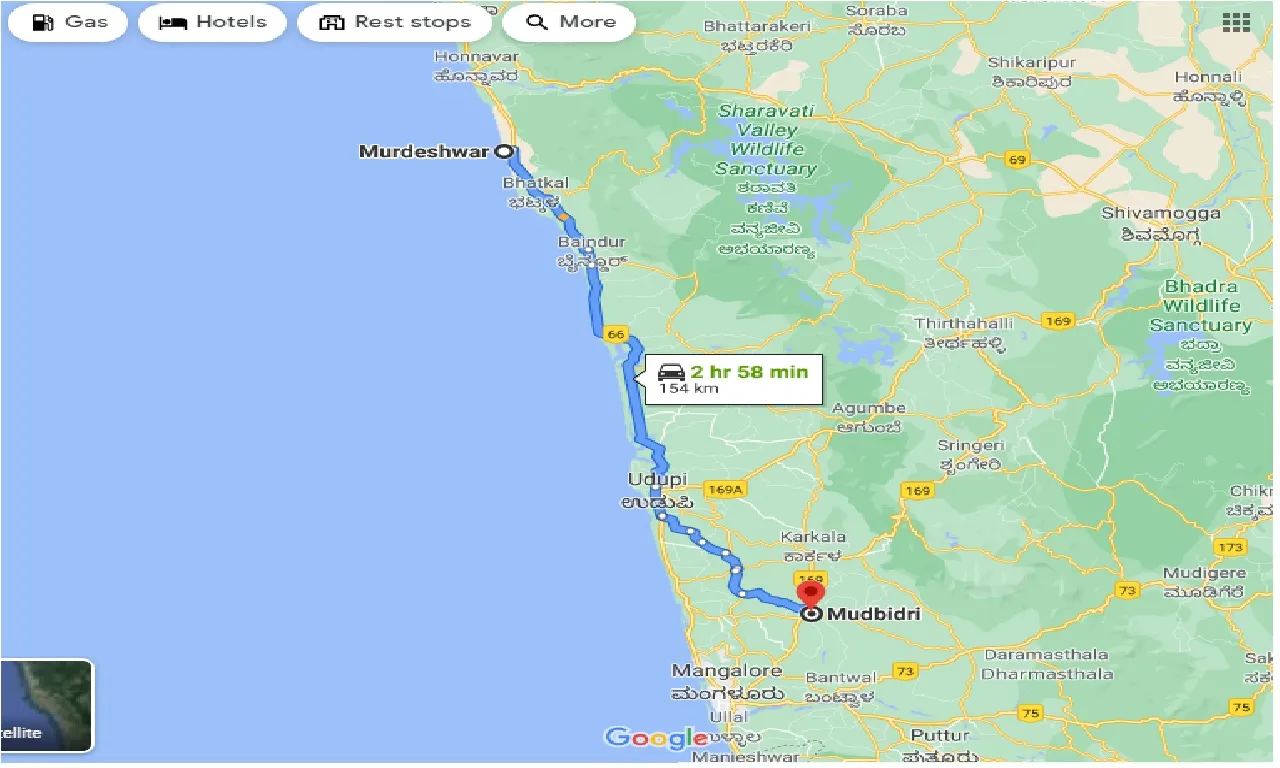 murdeshwar-to-moodbidri-one-way