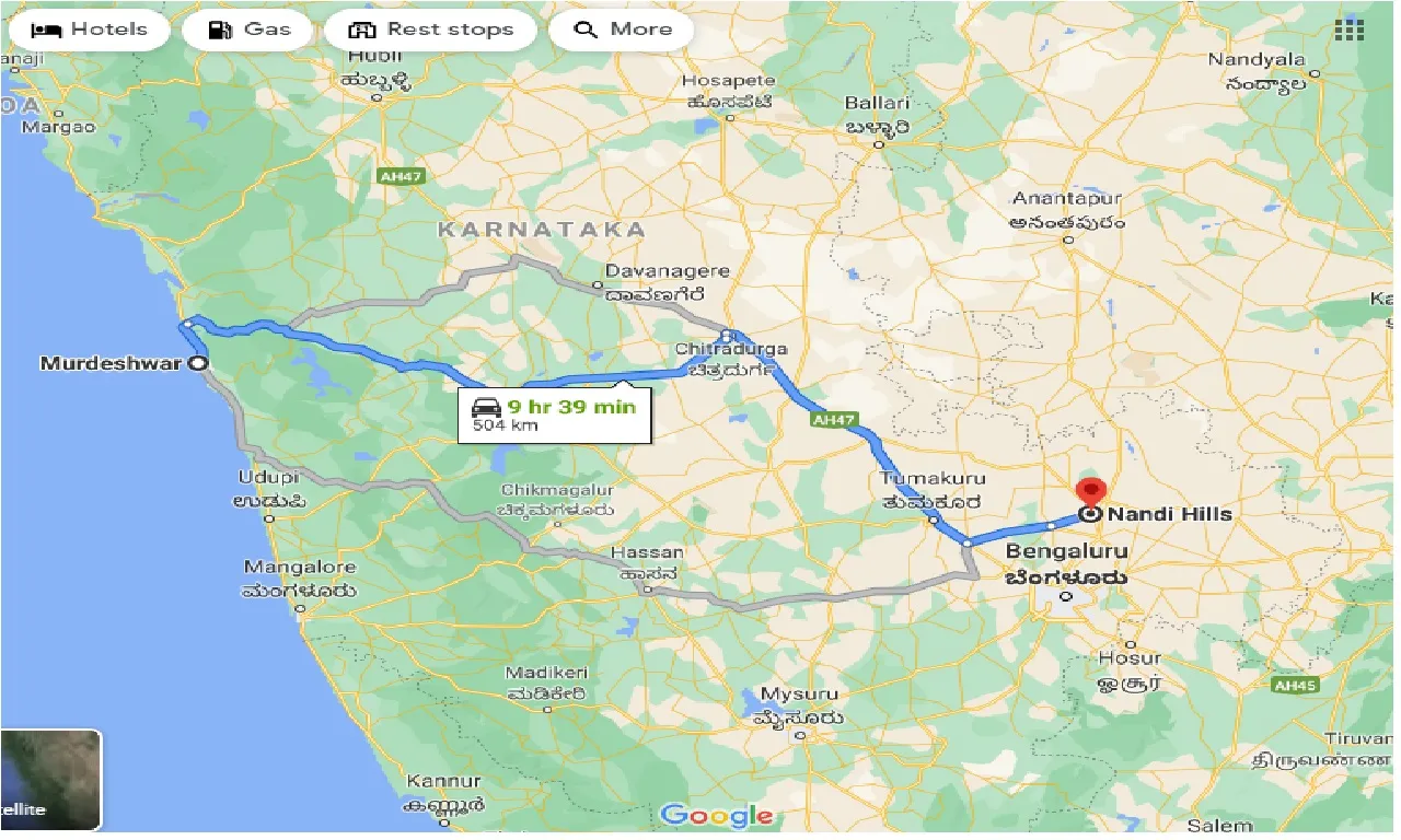 murdeshwar-to-nandi-hills-one-way