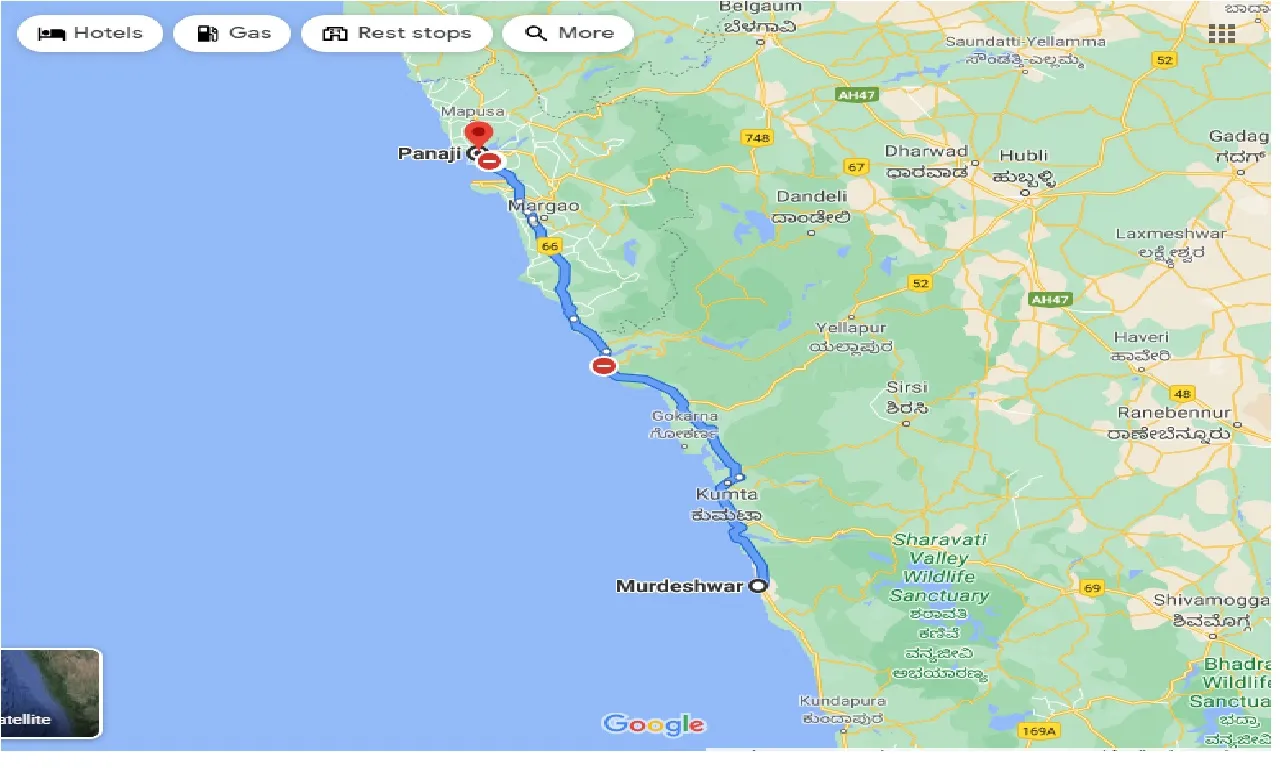 murdeshwar-to-panaji-one-way