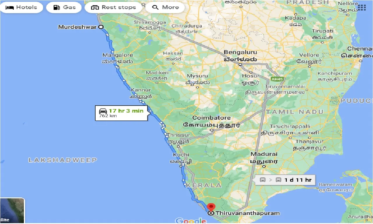 murdeshwar-to-thiruvananthapuram-one-way