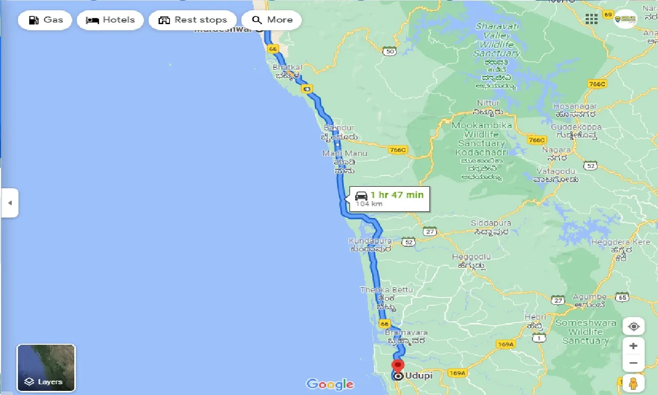 murdeshwar-to-udupi-one-way