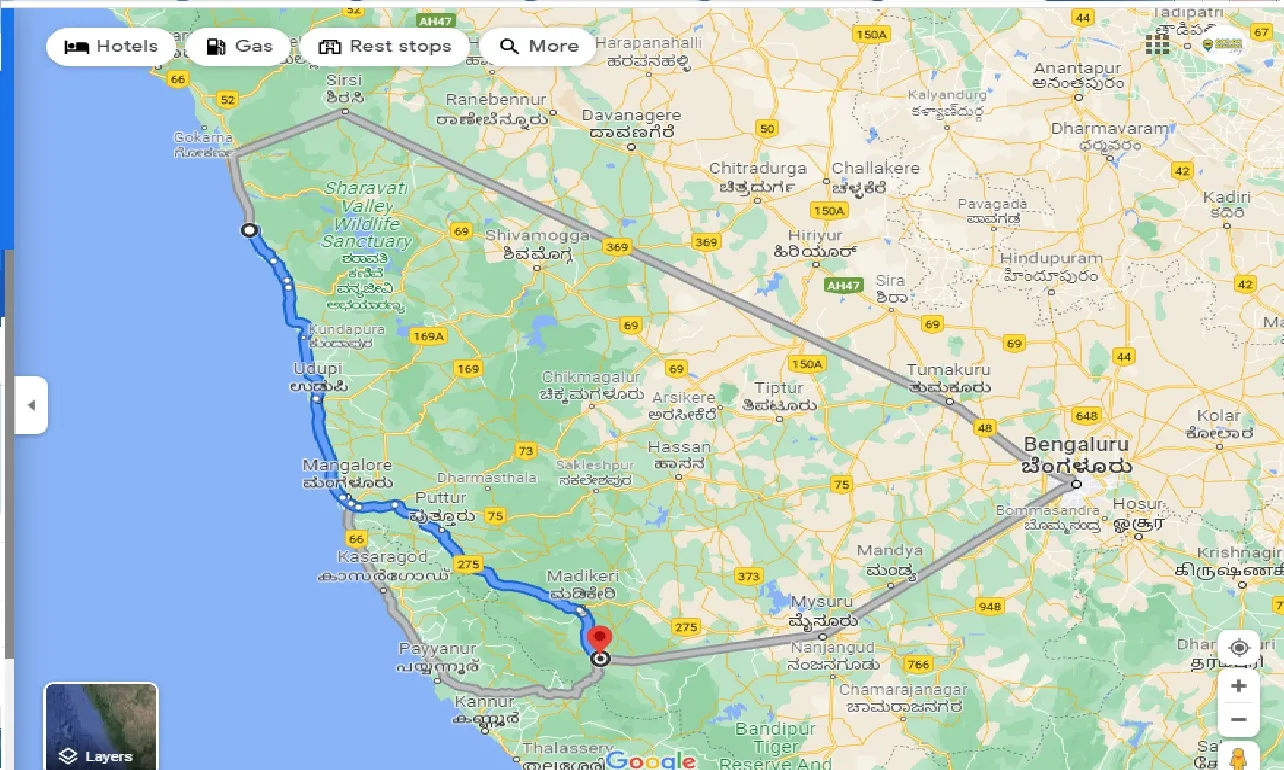murdeshwar-to-virajpet-one-way