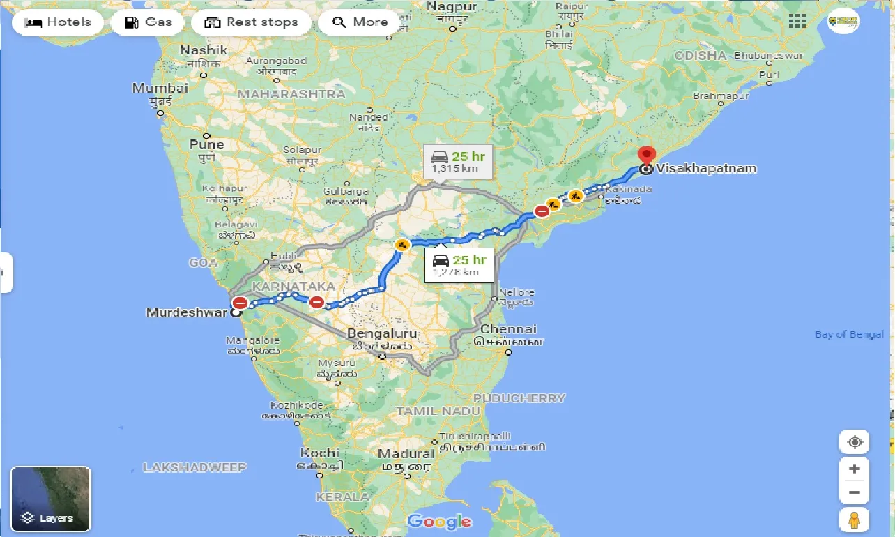 murdeshwar-to-visakhapatnam-taxi
