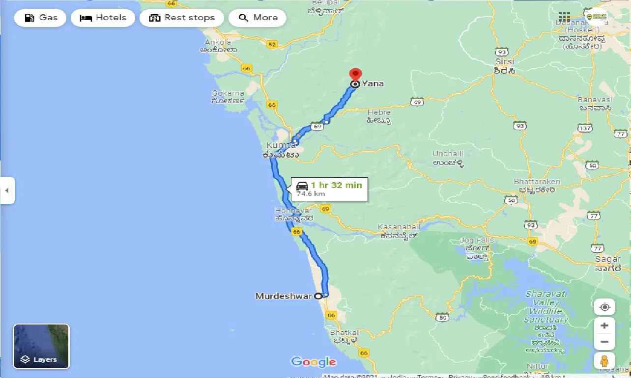murdeshwar-to-yana-one-way
