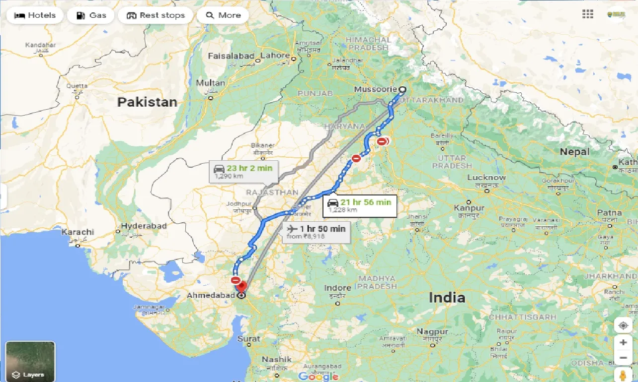 mussoorie-to-ahmedabad-one-way