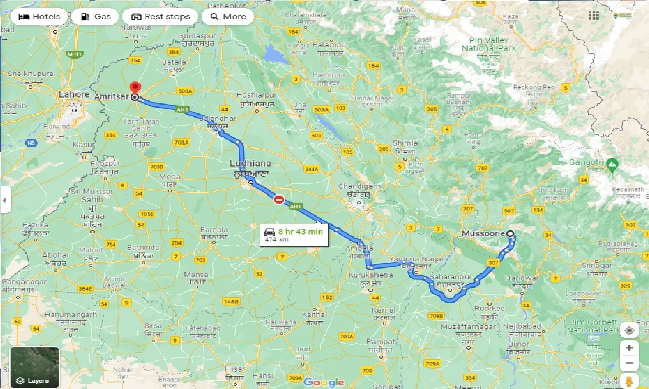 mussoorie-to-amritsar-taxi