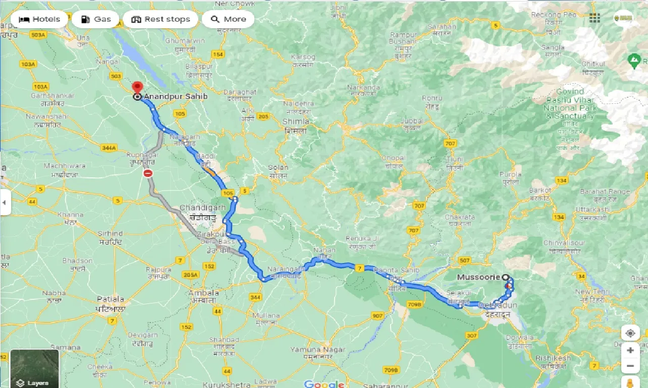 mussoorie-to-anandpur-sahib-taxi