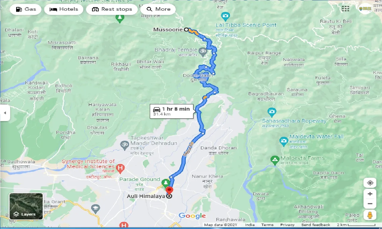 mussoorie-to-auli-round-trip