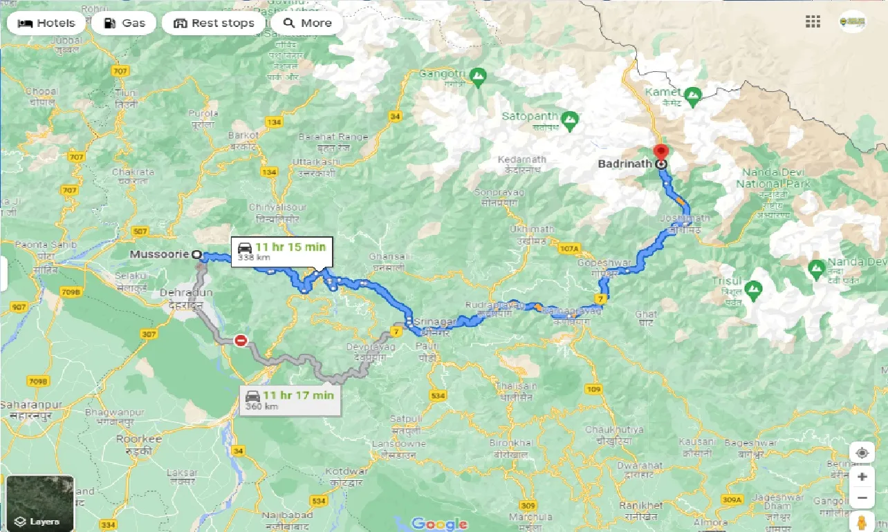 mussoorie-to-badrinath-one-way