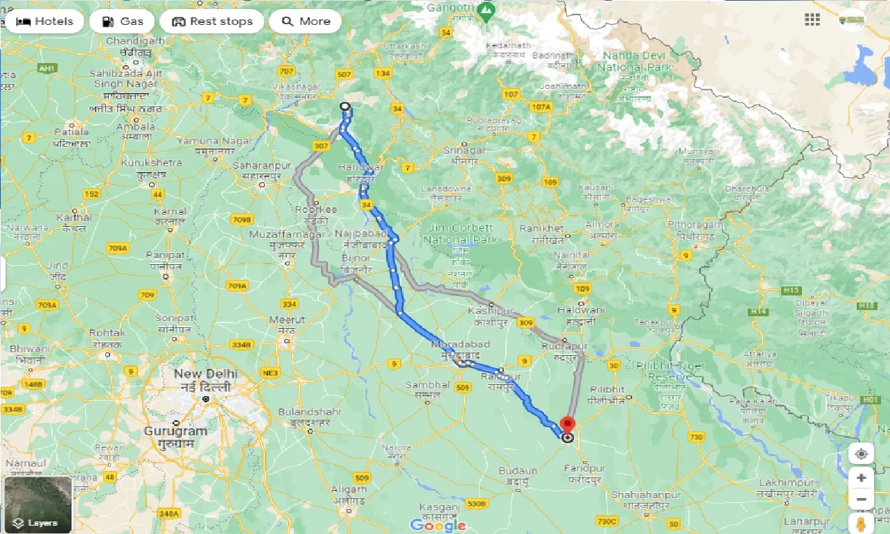 mussoorie-to-bareilly-one-way