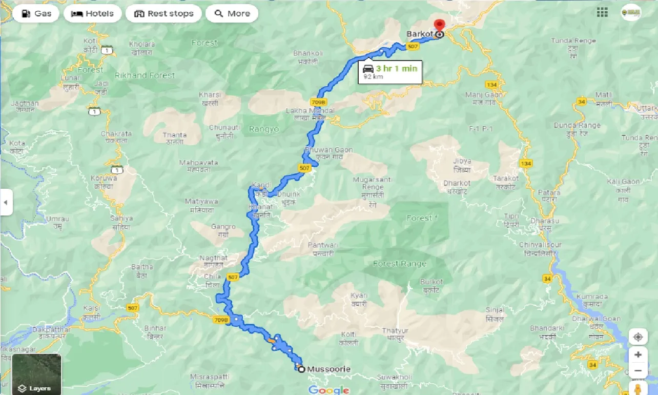 mussoorie-to-barkot-taxi