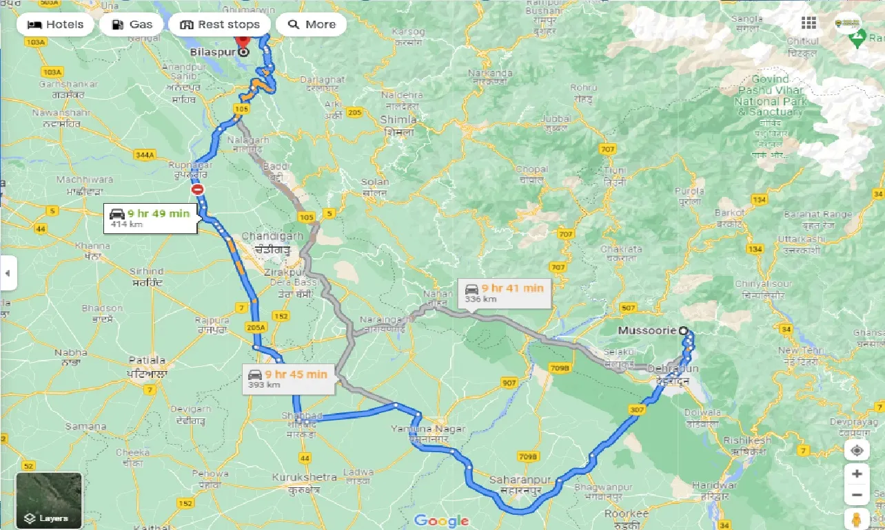 mussoorie-to-bilaspur-hp-one-way