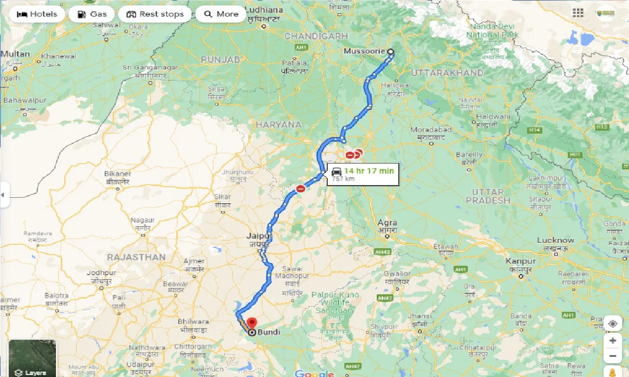 mussoorie-to-bundi-taxi