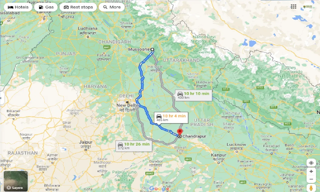 mussoorie-to-chandrapur-one-way