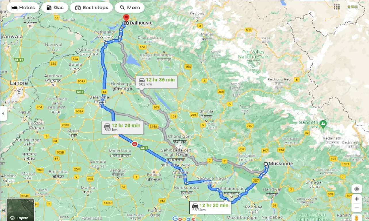 mussoorie-to-dalhousie-one-way