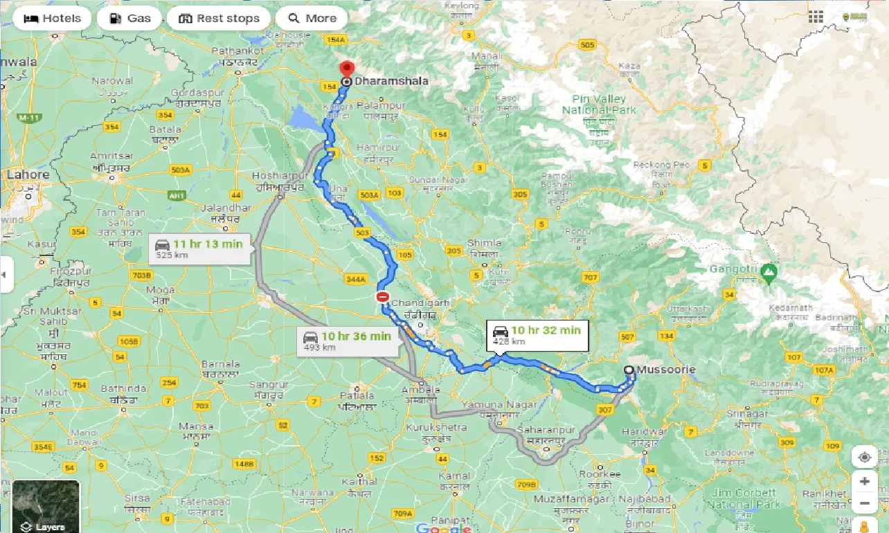 mussoorie-to-dharamshala-taxi