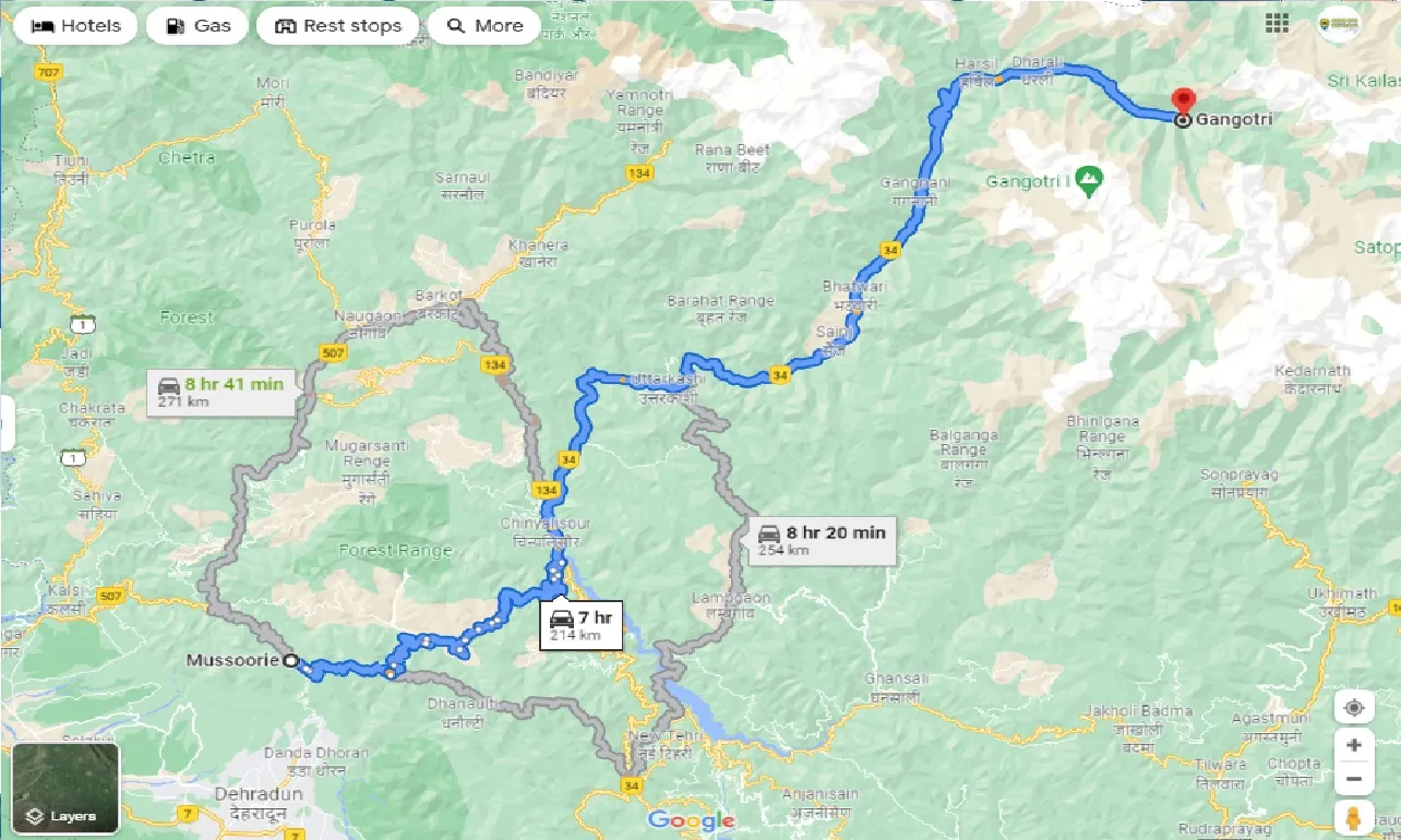 mussoorie-to-gangotri-one-way