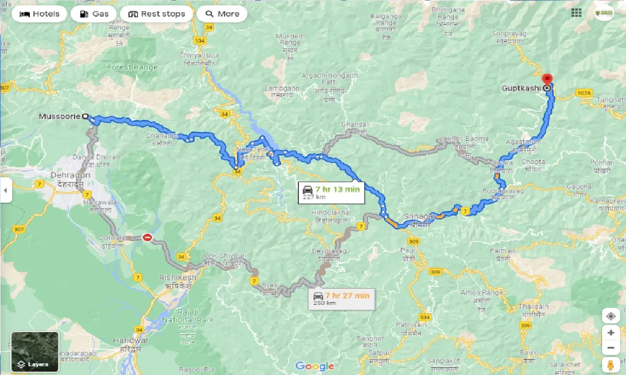 mussoorie-to-guptkashi-taxi