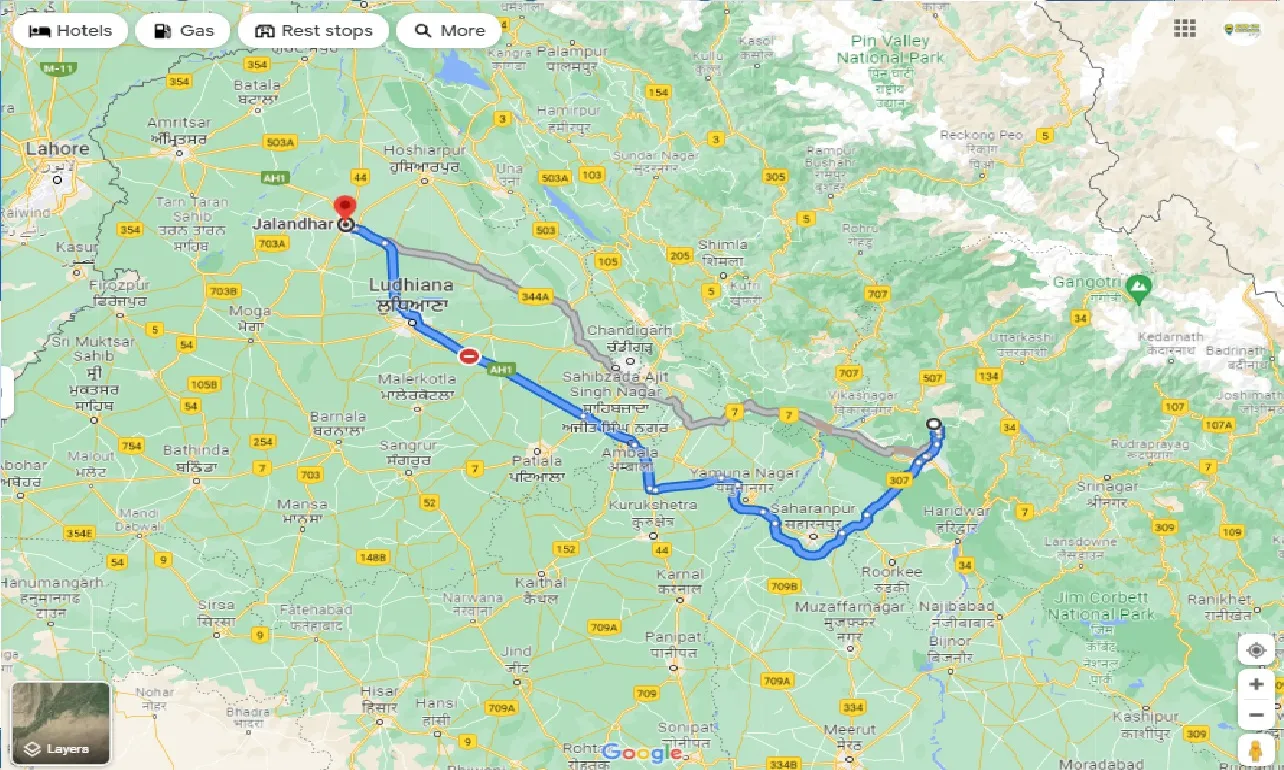 mussoorie-to-jalandhar-one-way