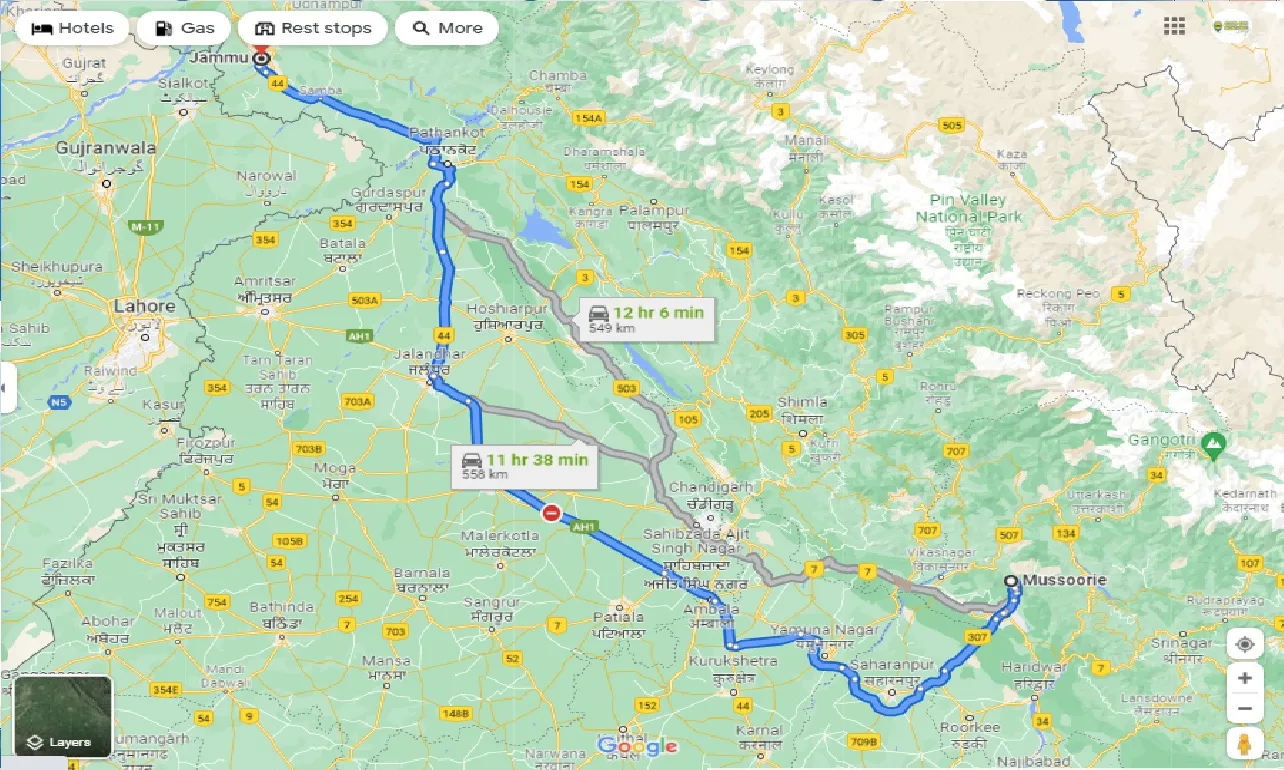 mussoorie-to-jammu-one-way