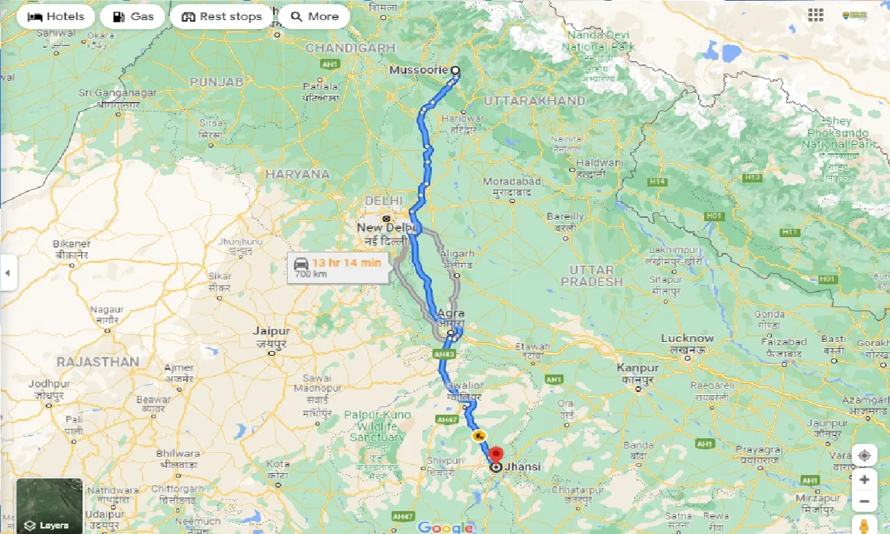 mussoorie-to-jhansi-taxi