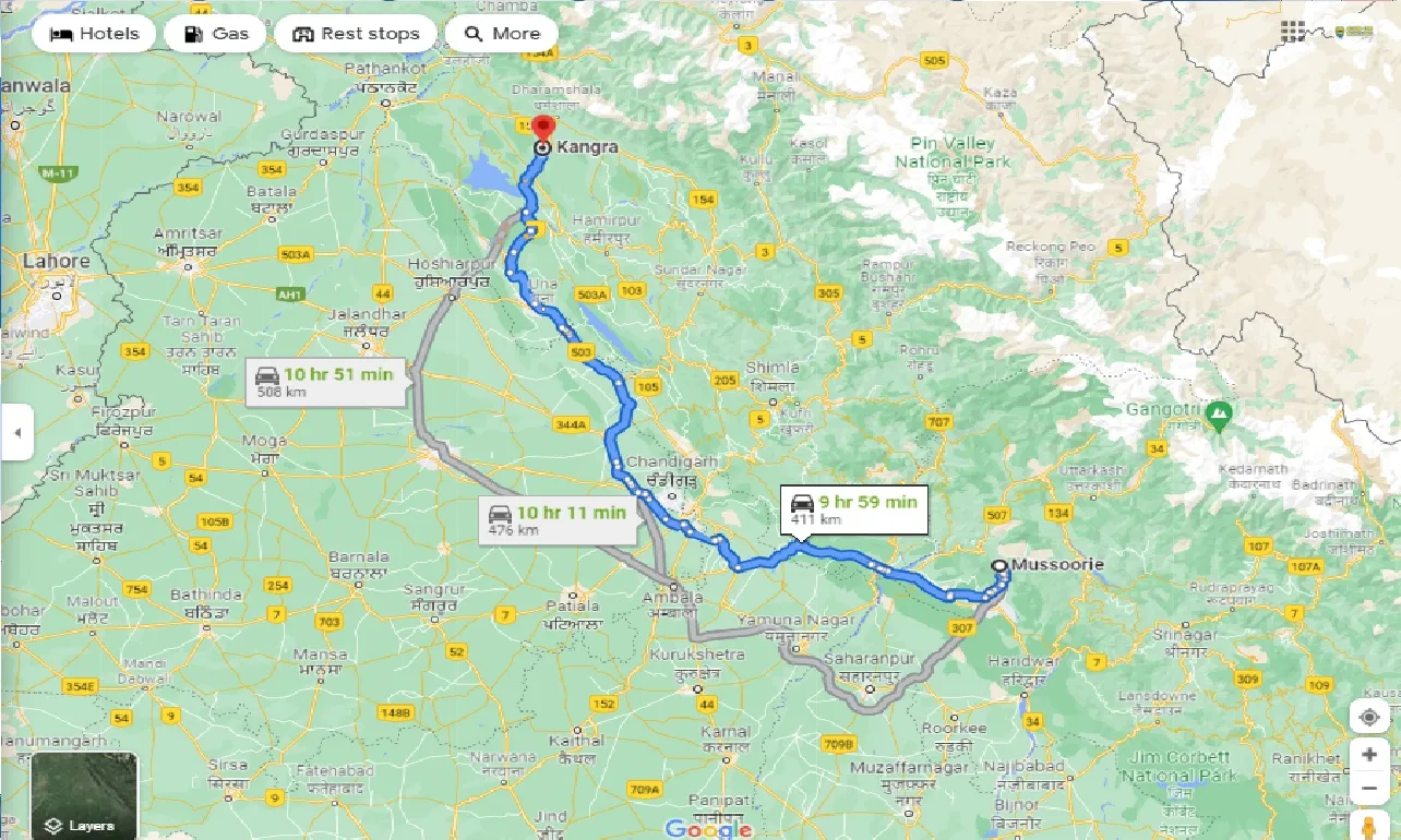 mussoorie-to-kangra-one-way