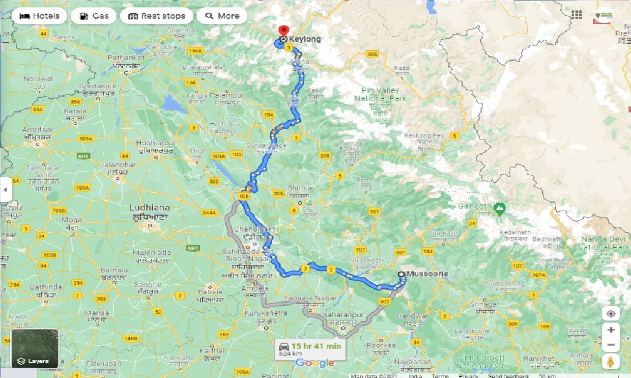 mussoorie-to-keylong-one-way
