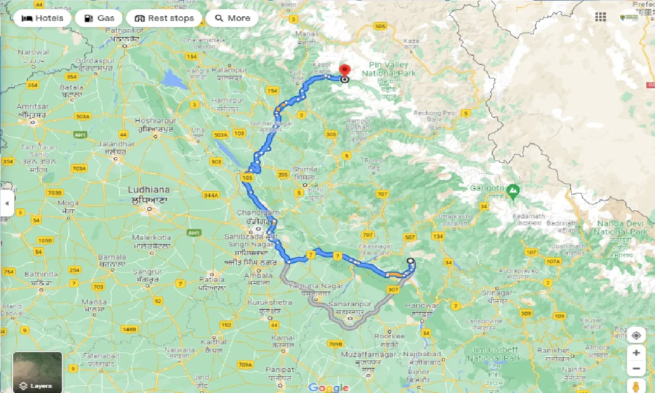 mussoorie-to-khir-ganga-one-way