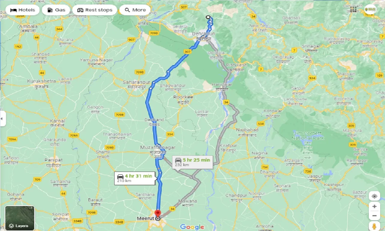 mussoorie-to-meerut-one-way