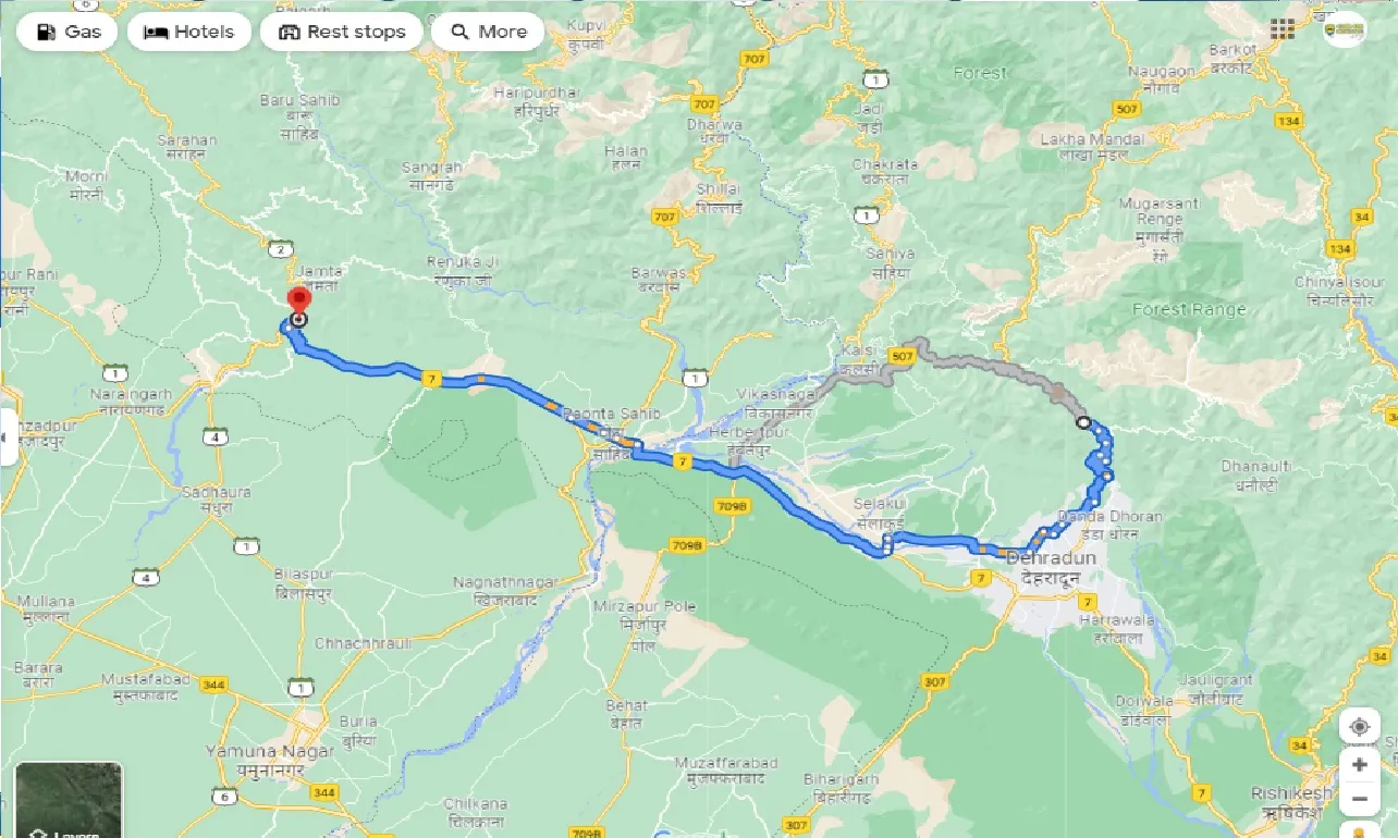 mussoorie-to-nahan-taxi