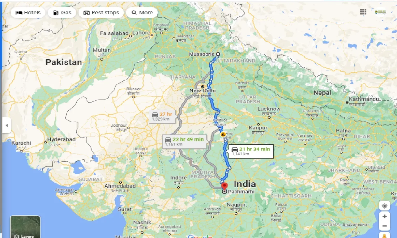 mussoorie-to-pachmarhi-one-way