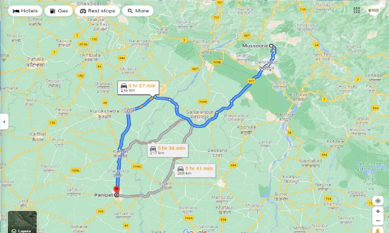 mussoorie-to-panipat-one-way