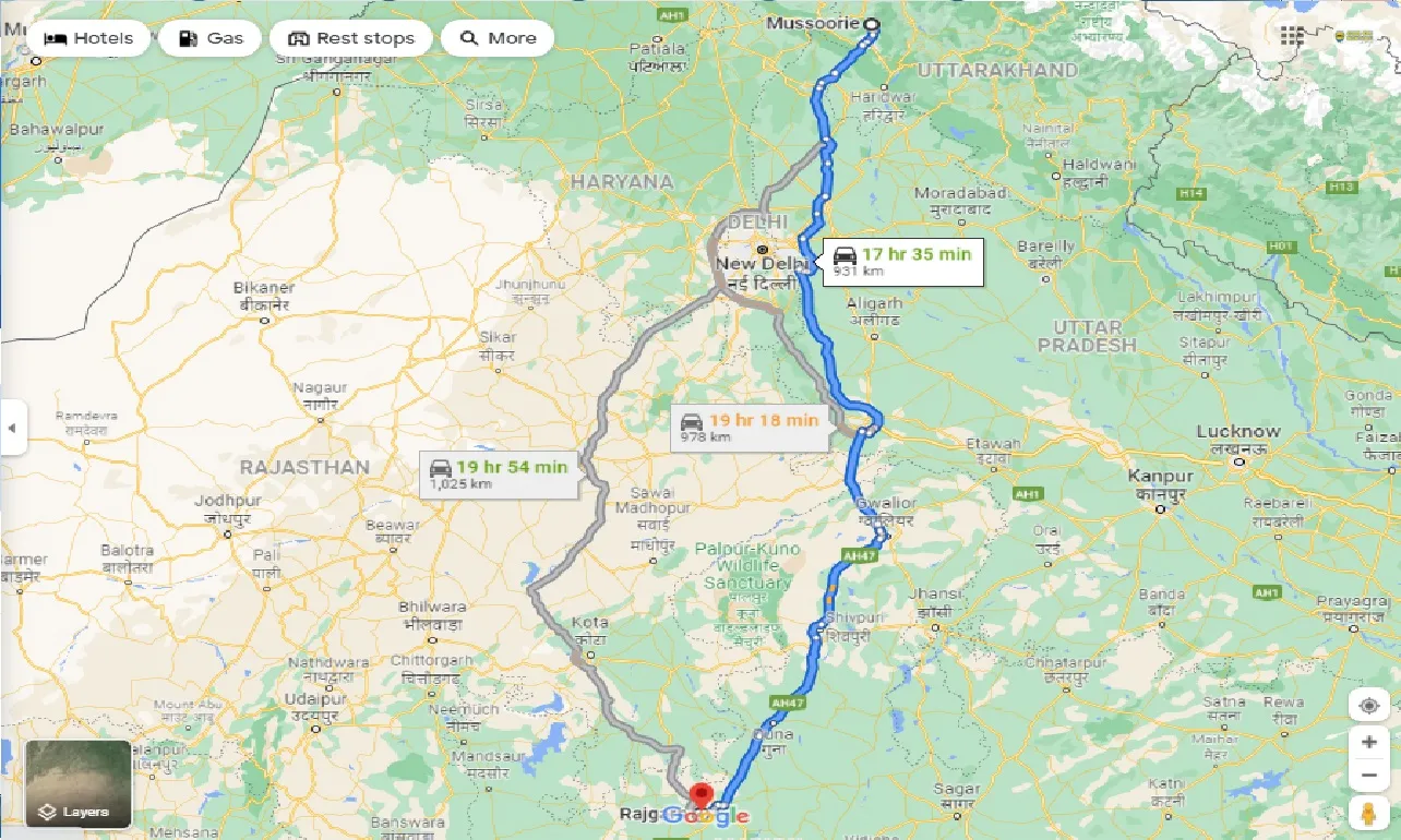 mussoorie-to-rajgarh-taxi