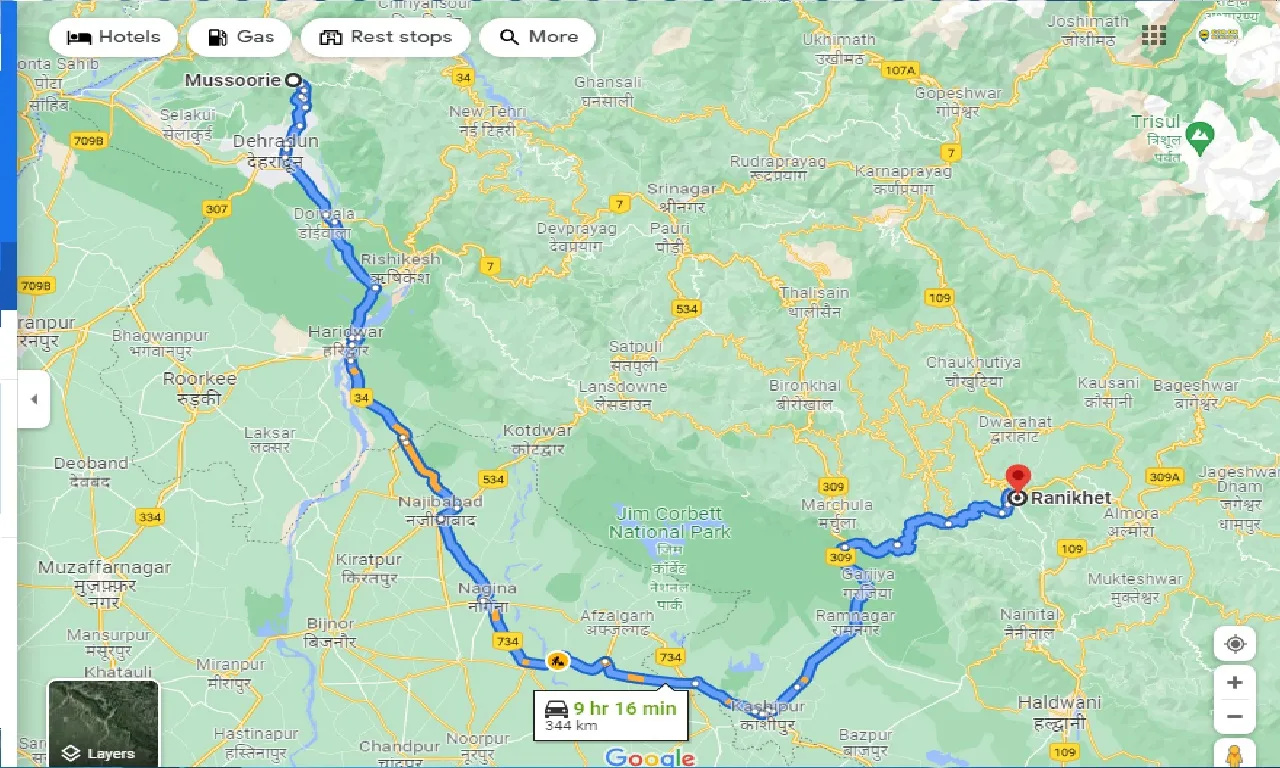 mussoorie-to-ranikhet-round-trip