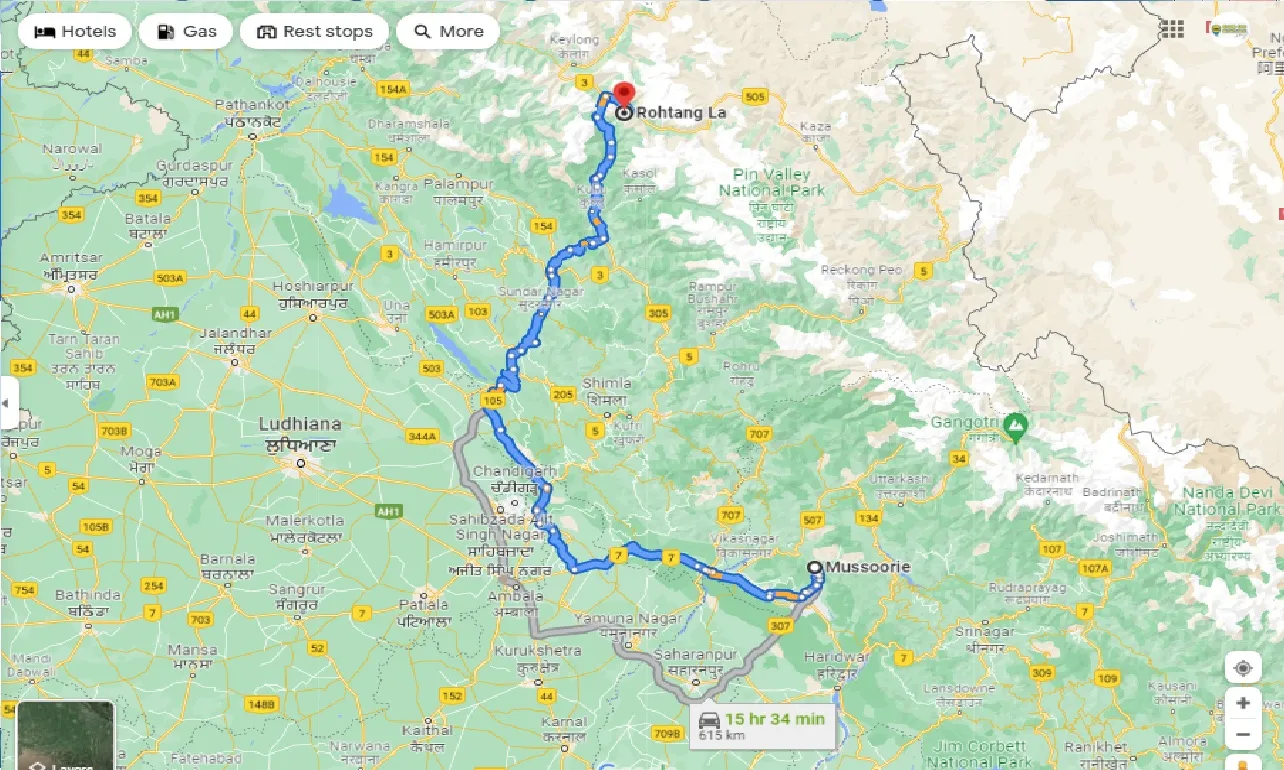 mussoorie-to-rohtang-la-one-way