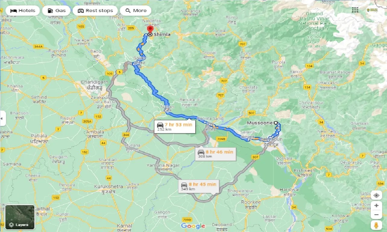 mussoorie-to-shimla-taxi