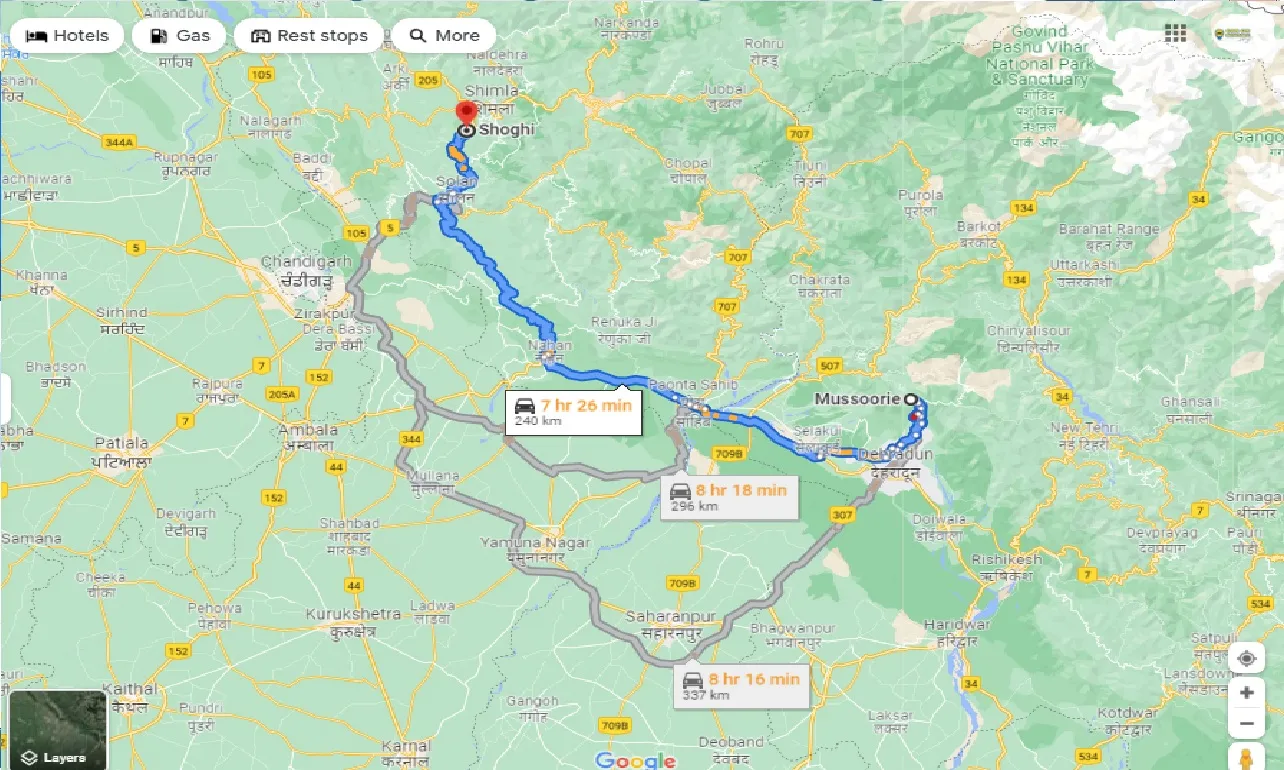 mussoorie-to-shoghi-one-way