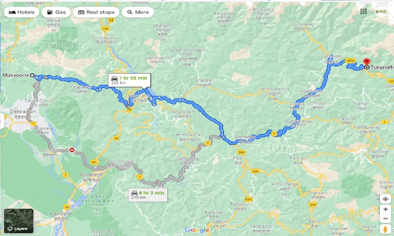 mussoorie-to-tungnath-one-way