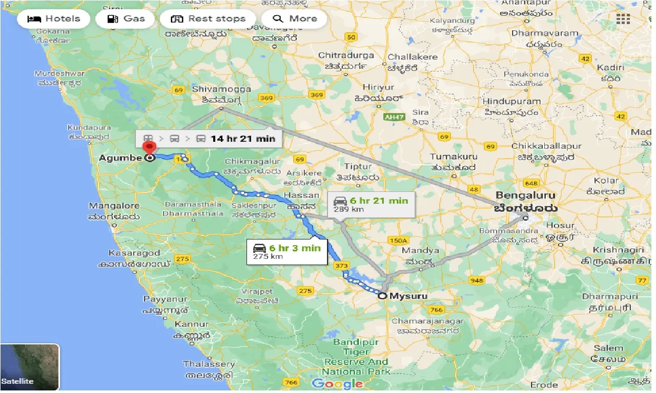 mysore-to-agumbe-taxi