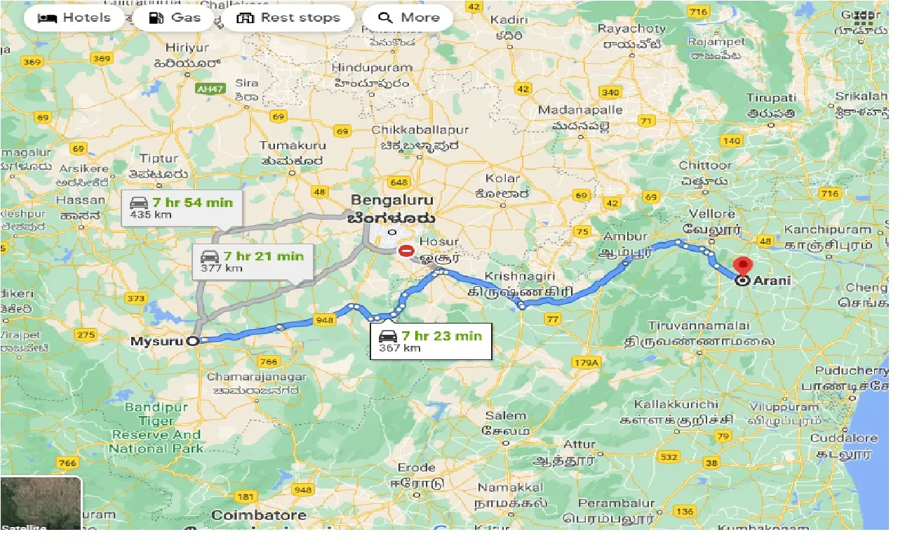 mysore-to-arani-one-way