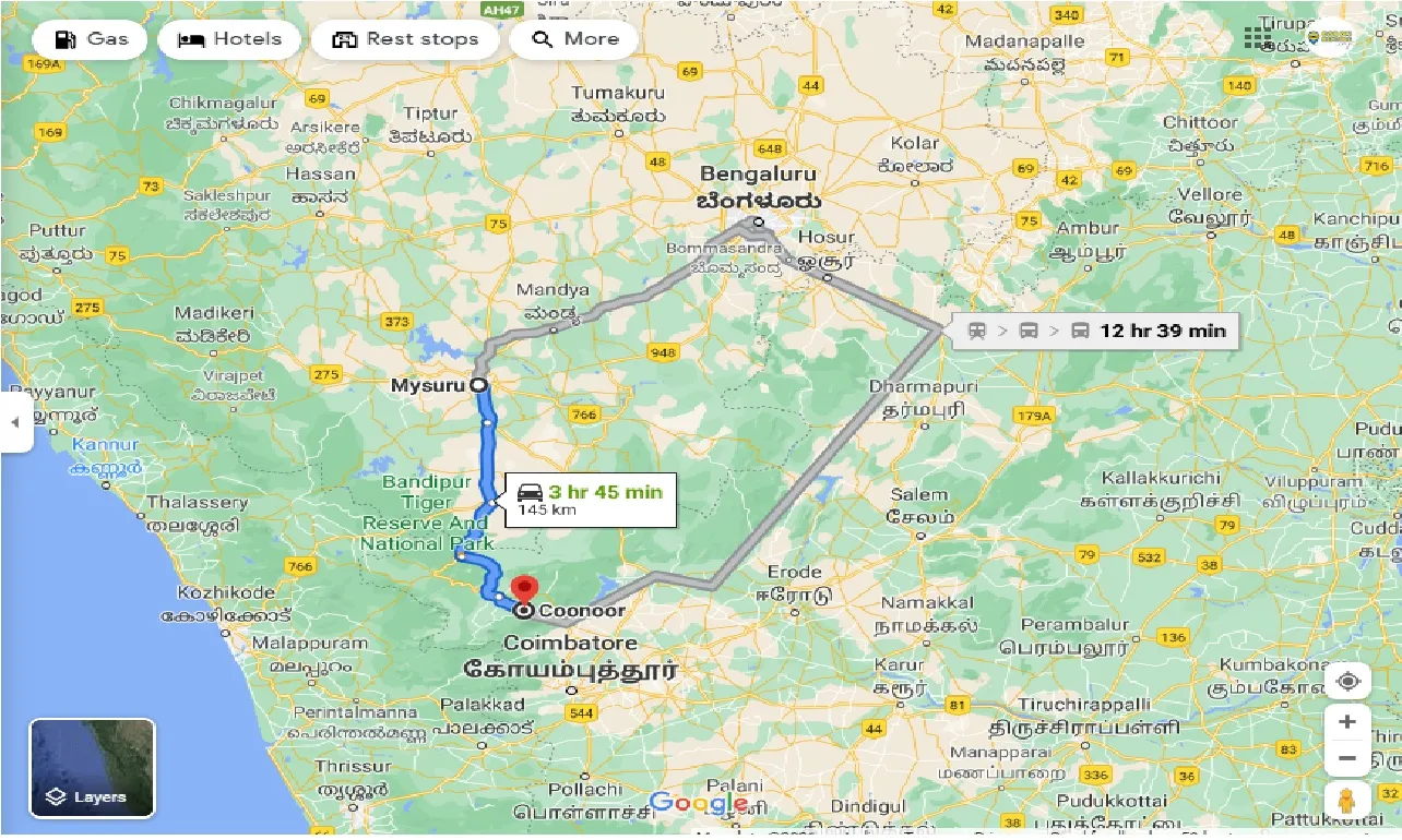 mysore-to-coonoor-one-way