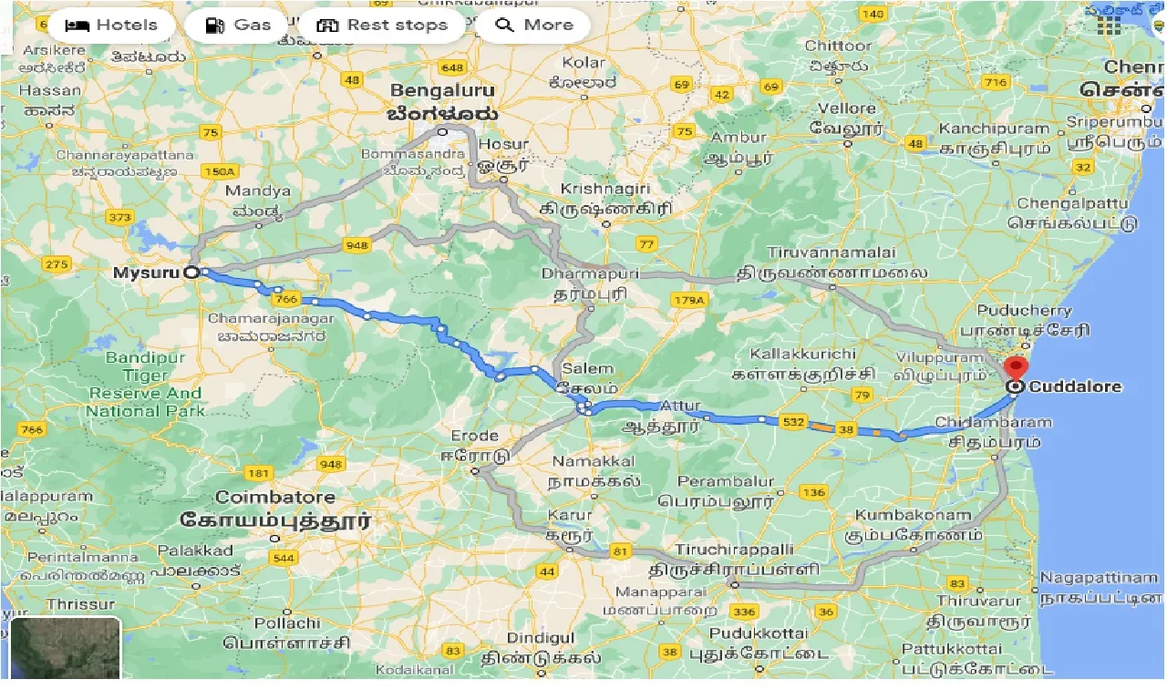 mysore-to-cuddalore-taxi