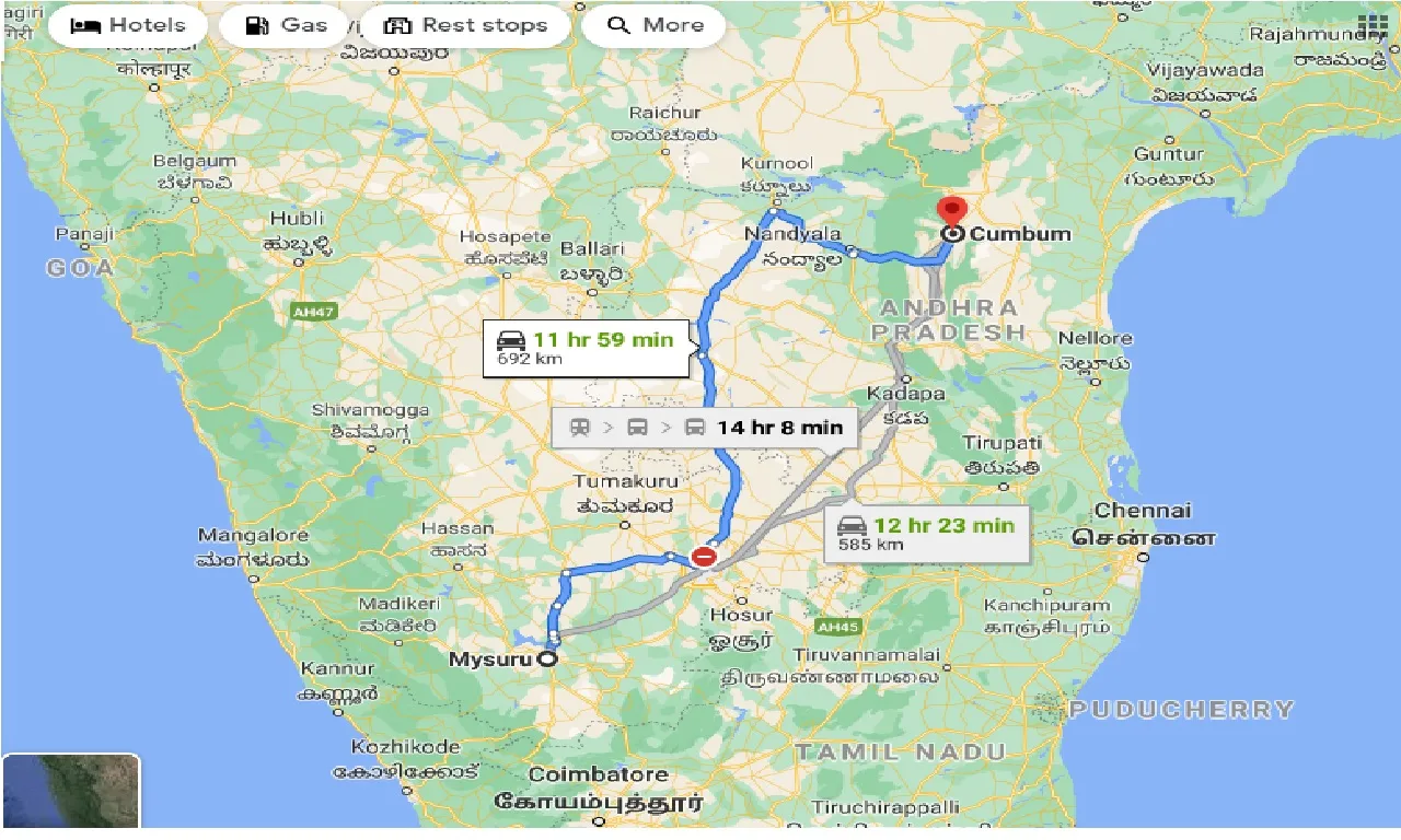 mysore-to-cumbum-forest-range-taxi