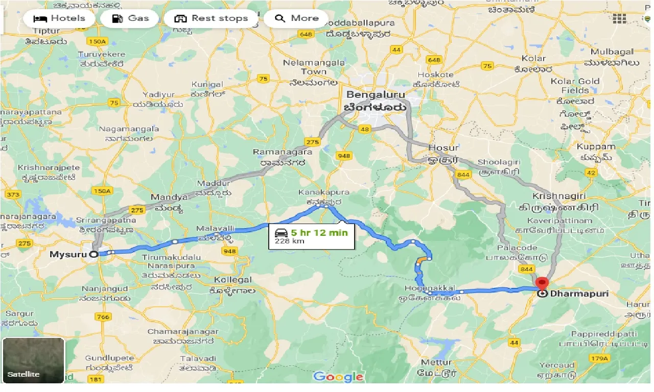 mysore-to-dharmapuri-taxi