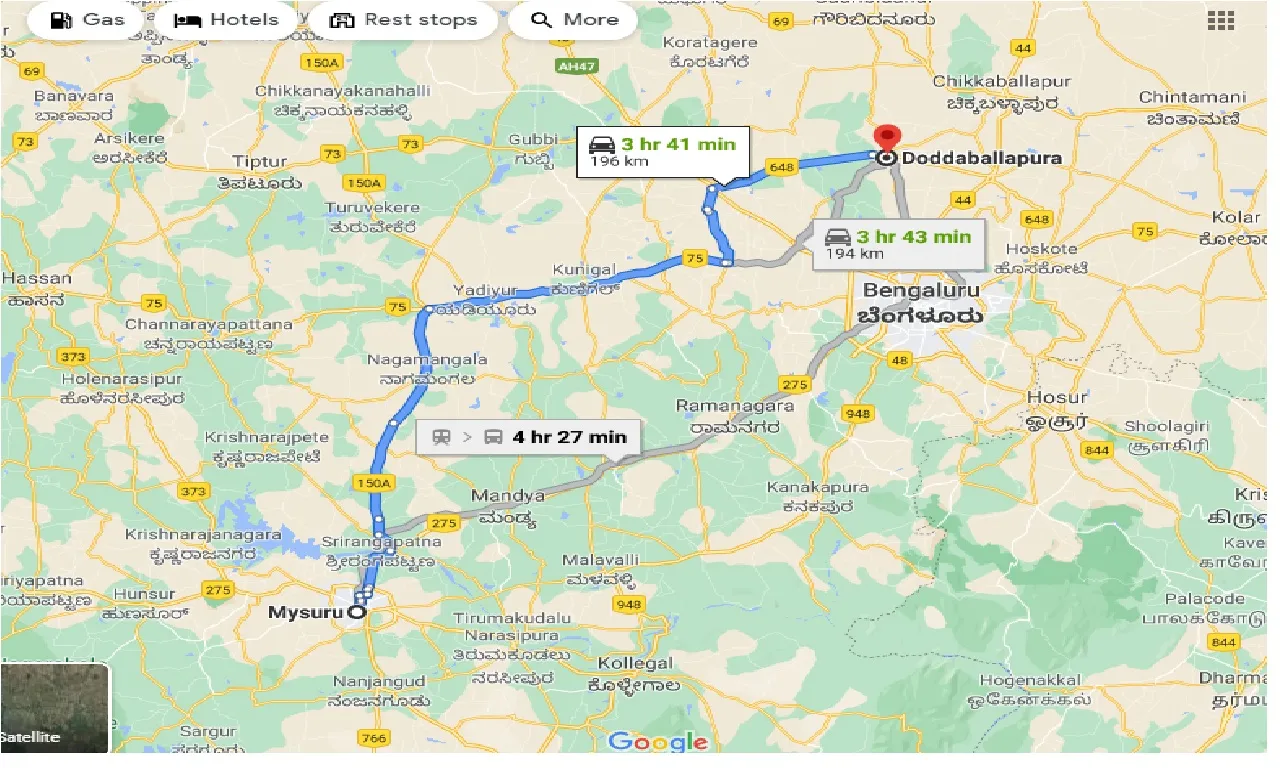 mysore-to-doddaballapura-taxi
