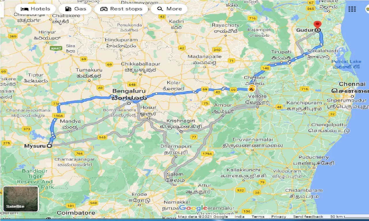 mysore-to-gudur-taxi